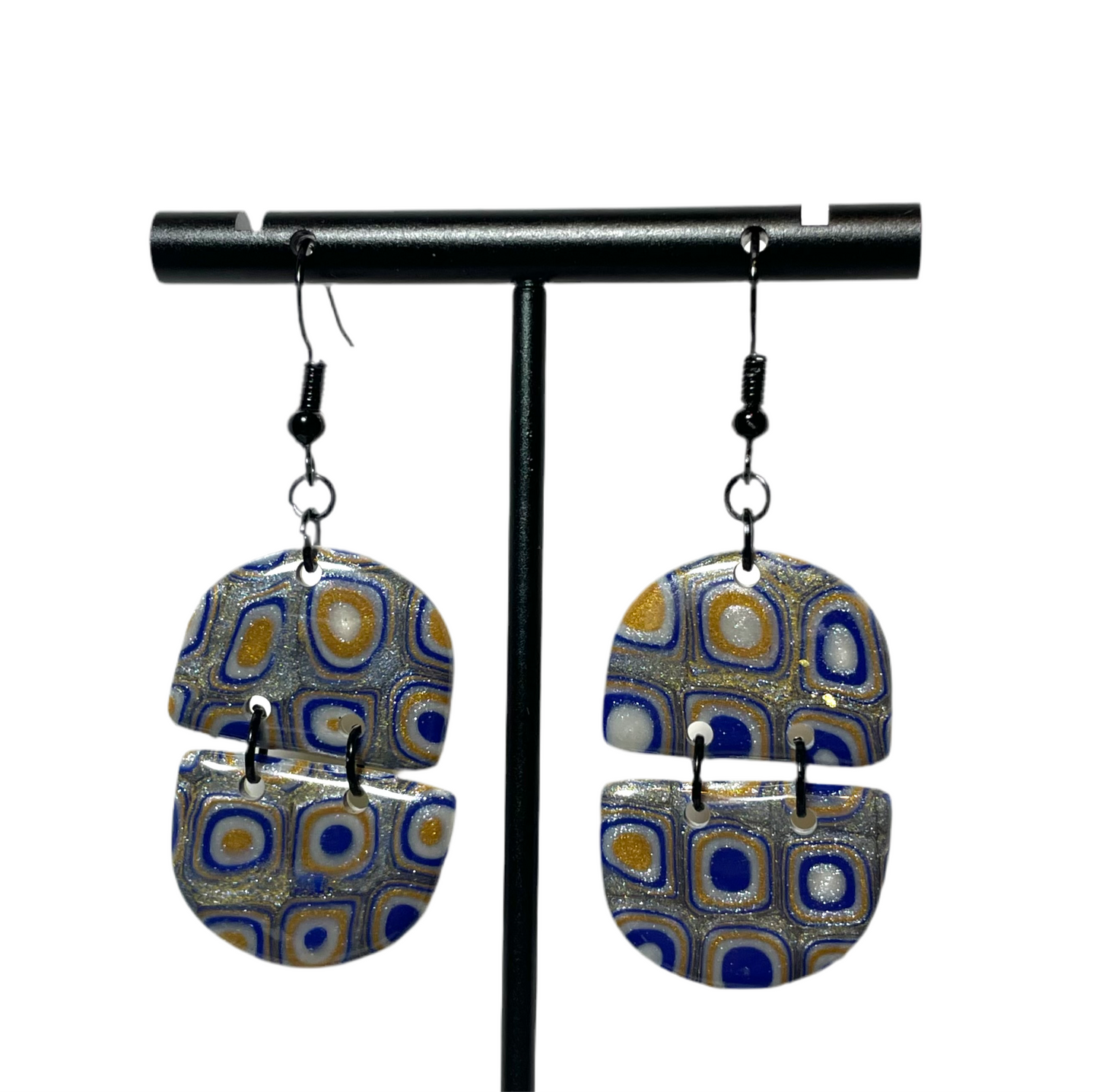 Silver Retro Half-Moons