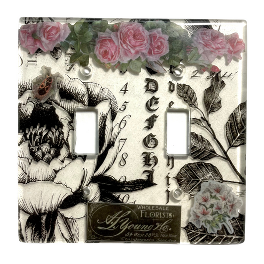 Florist’s Double Light Switch Cover