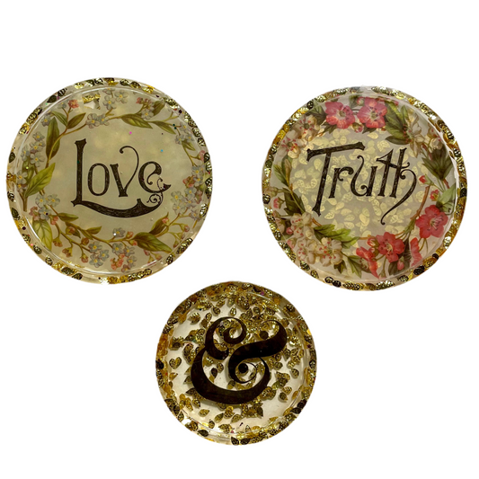 Love & Truth - Set of 3 Coasters