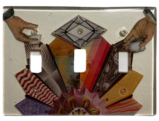 Slight of Fan Triple Light Switch Cover