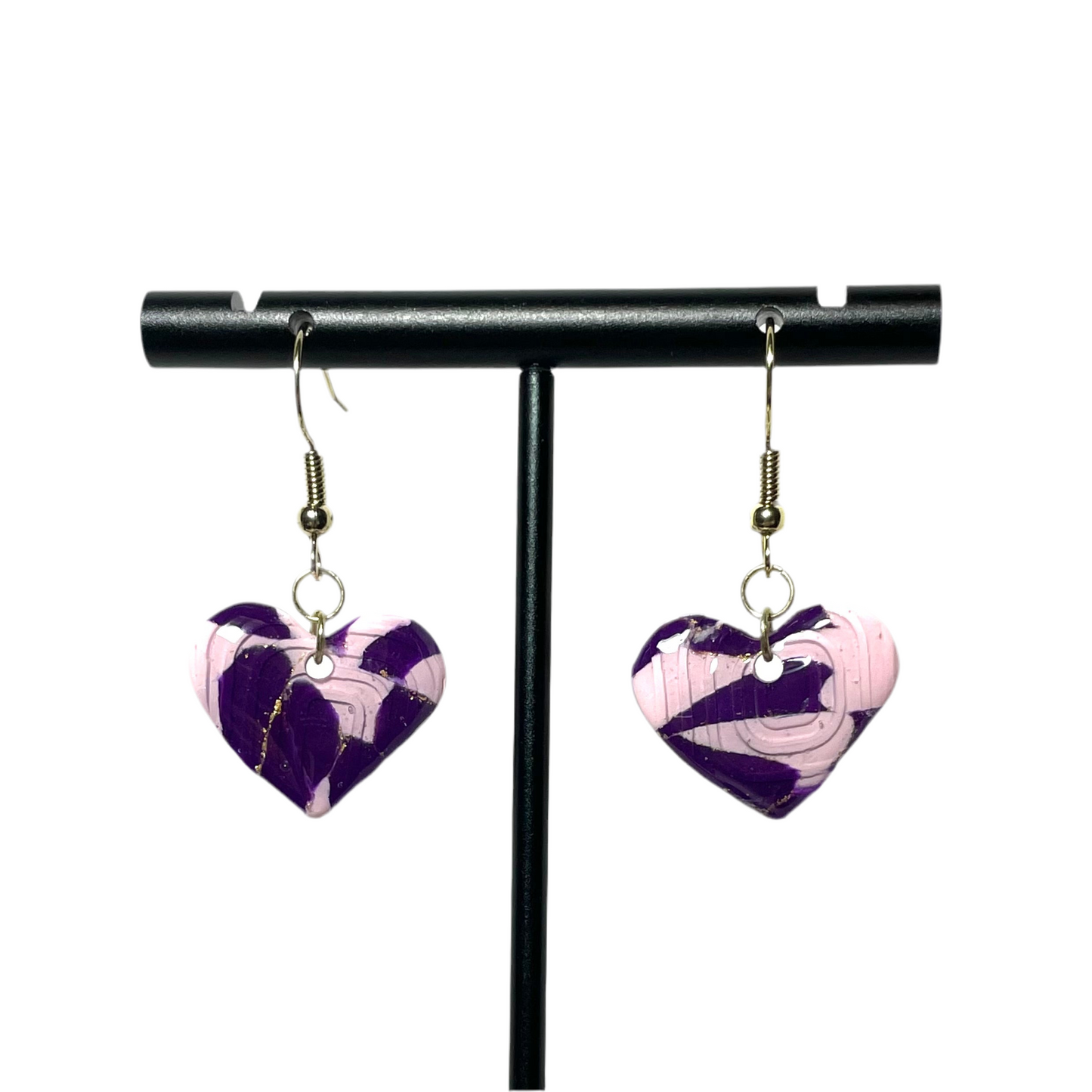 Swirly Purple Hearts